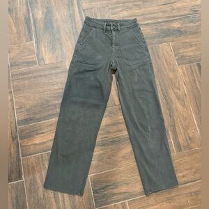American Eagle Washed black/grey High-Waist Straight leg utility pants/jeans 000